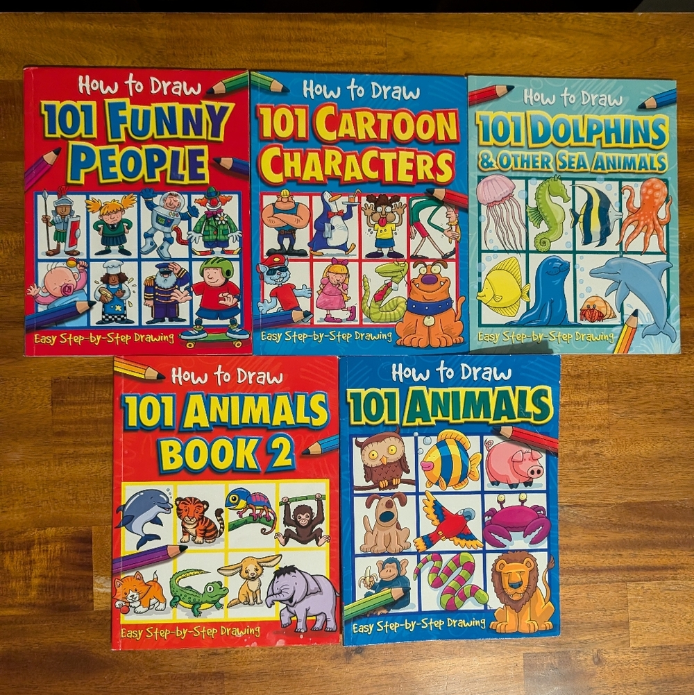 How to Draw Book Set For Kids, Animals, Cartoons, People, Arts & Crafts